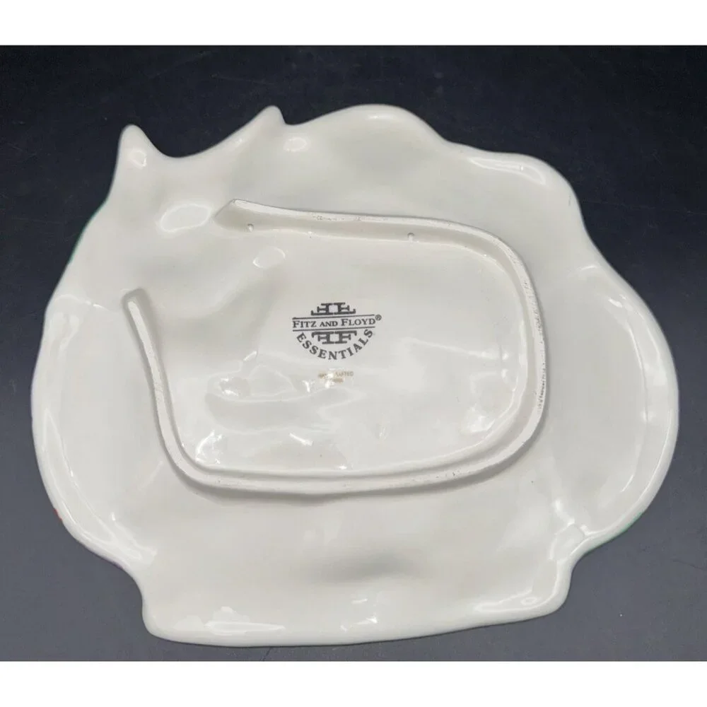 VTG Fitz & Floyd Colorful Ceramic GATHERING‎ EGGS Bunny Rabbit 9” Plate Dish